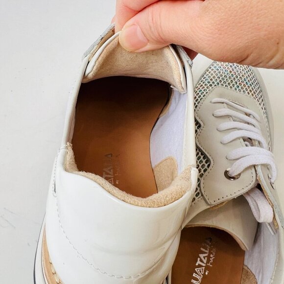 Aquatalia mesh and leather Nahla sneakers, White, Size 9 - Picture 7 of 7